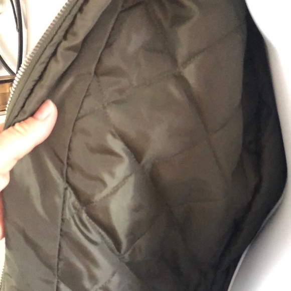 American Rag M Flight Bomber Jacket Zip Up Punk Old School Green Grunge NWOT - Picture 8 of 16